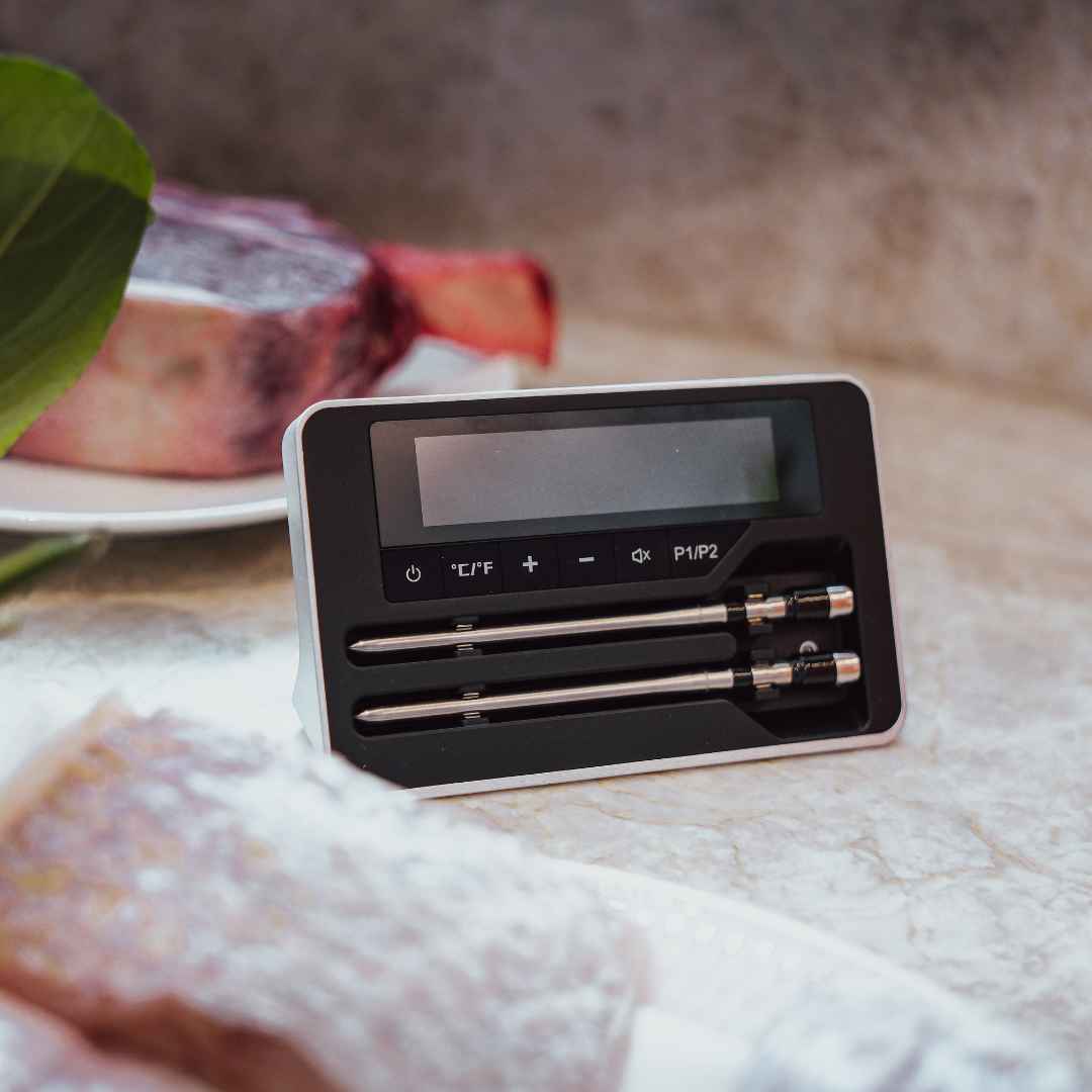 Bluetooth-paistilämpömittari kahdella anturilla