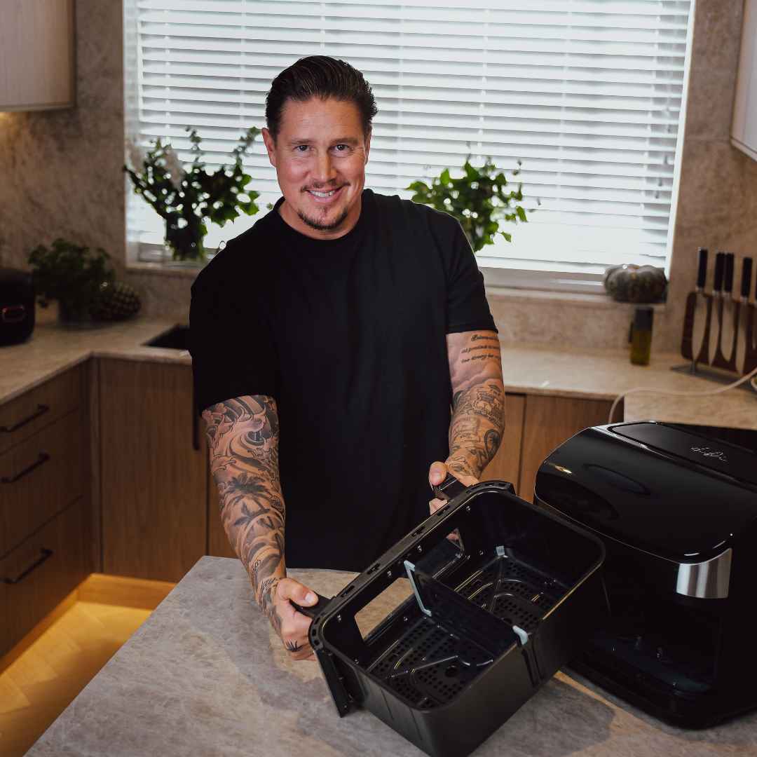 DualFry-airfryer käytössä