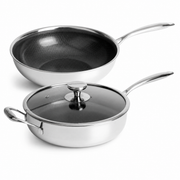 Hybridi-wok Ø28 cm ja sautépannu Ø28 cm