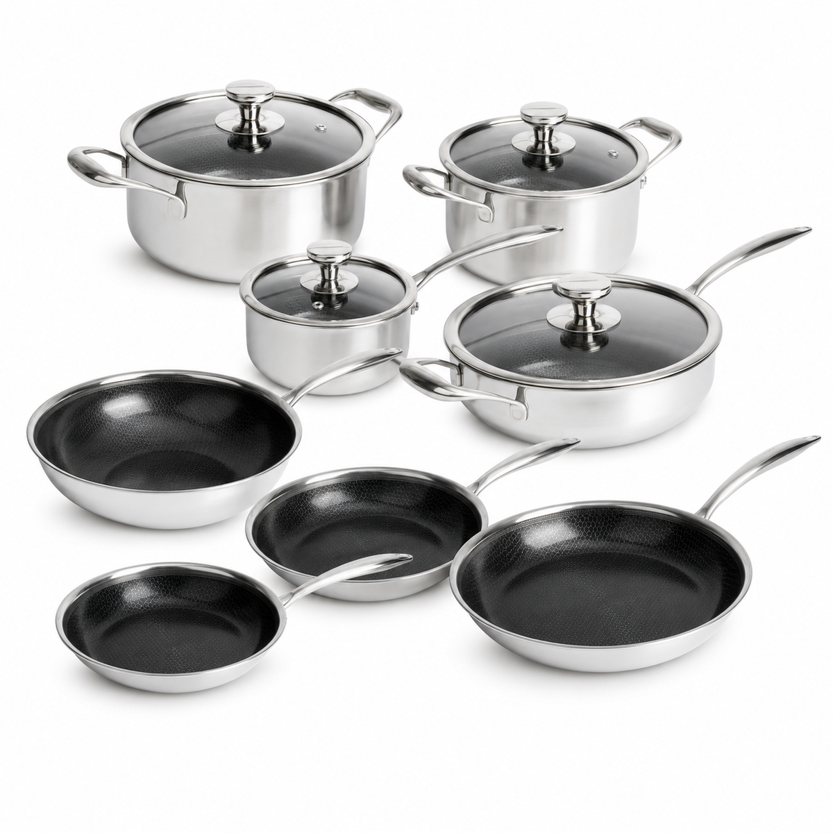 Koko hybridi-sarja, 8 osaa: paistinpannut, kattilat, kasari, wok ja sautépannu