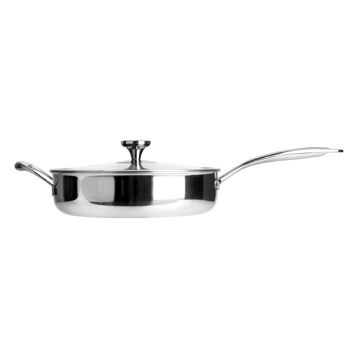 Hybridi-sautépannu Ø28 cm sivulta, korkeat reunat